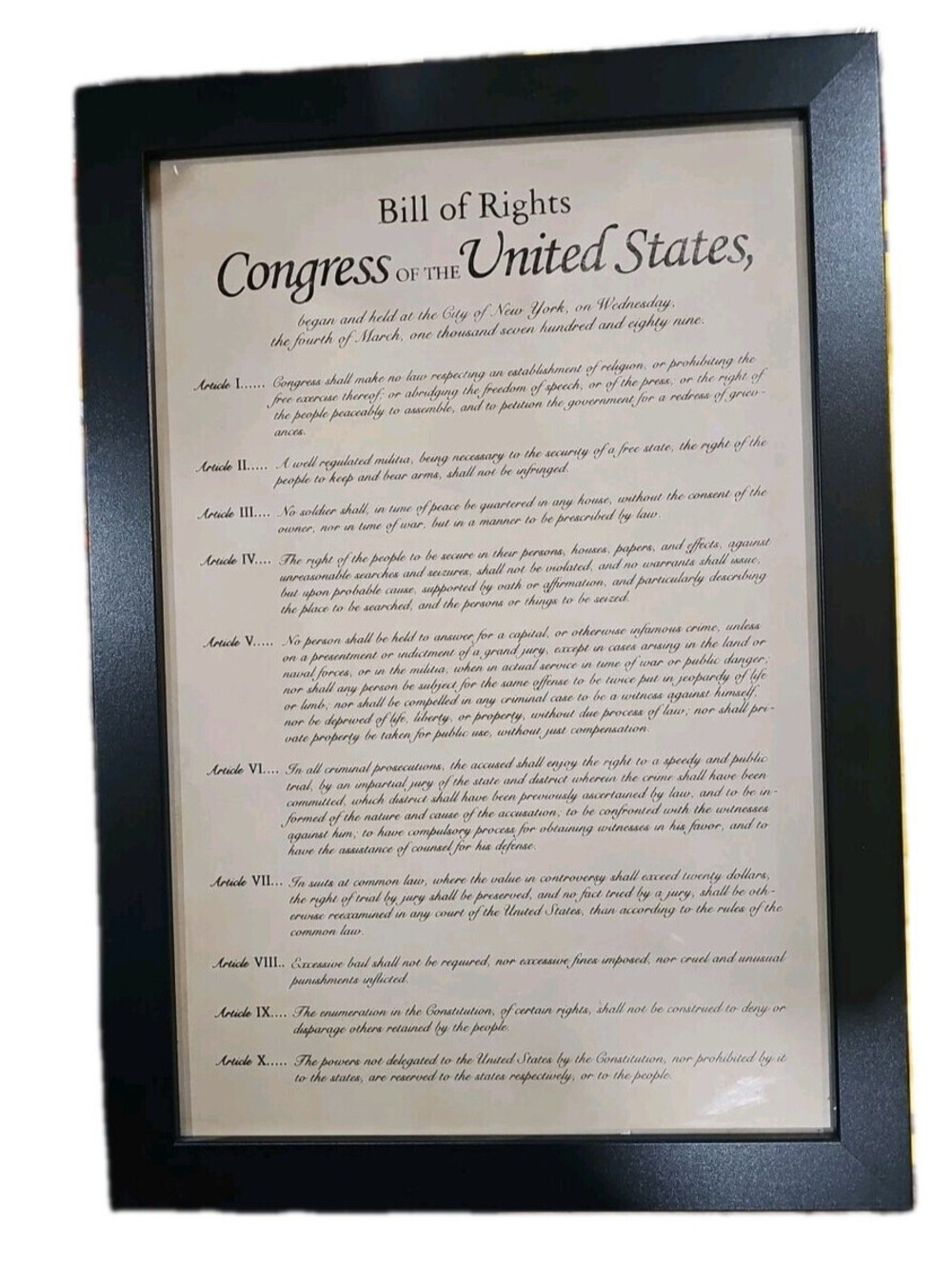 BILL OF RIGHTS - GIANT STANDUP-Framed /CUTOUT BRAND NEW - PARTY 2544